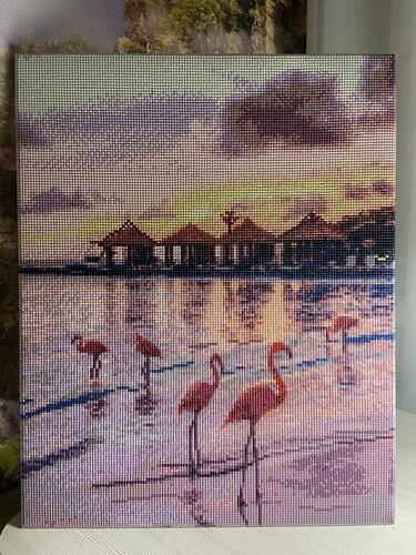 Фотографии готовых работ картин по номерам и алмазной мозаики