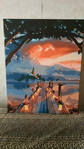 Фотографии готовых работ картин по номерам и алмазной мозаики