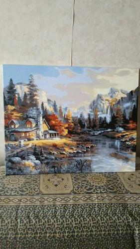 Фотографии готовых работ картин по номерам и алмазной мозаики