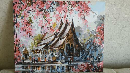 Фотографии готовых работ картин по номерам и алмазной мозаики