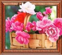 Розовый букет в корзинке