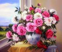 Небесно-розовое любование цветами