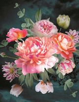 Красивый букет на темном фоне