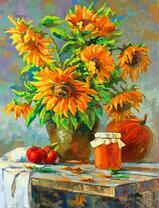 Яблоки, тыква, мёд и подсолнухи