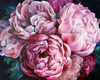 Букет крупных пионов