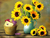 Подсолнухи в кувшине и письма