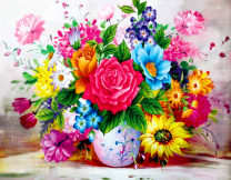 Разнообразный летний букет